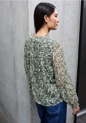 Gemusterte Chiffon Bluse