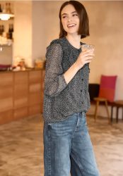 Bluse mit Volants