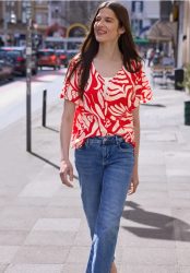 Bluse mit V