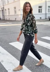 Chiffon-Bluse mit Schleifendetail
