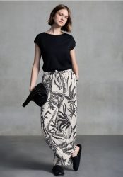Musselin Wide Leg Hose