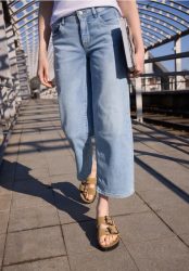Bleached Wide Leg Jeans