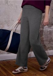 Nadelstreifen Wide Leg Hose