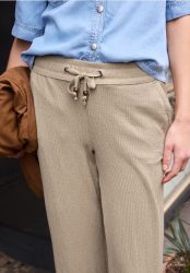 Wide Leg Hose in Crinkle Crash Struktur