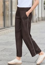 Wide Leg Culotte im Loose Fit mit Piping