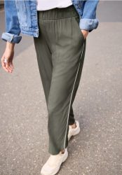 Wide Leg Culotte im Loose Fit mit Piping