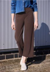 7/8 Mid Waist Wide Leg Hose im Casual Fit