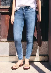 Mid Waist Skinny Leg Jeans im Skinny Fit