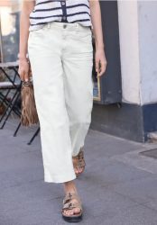 Mid Waist Wide Leg Hose im Casual Fit