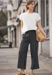 Culotte im Loose Fit mit Streifenmuster