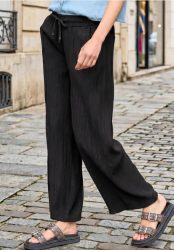 Straight Leg Hose mit Crinkle Struktur