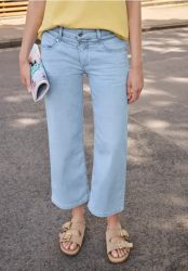 7/8 Mid Waist Wide Leg Jeans im Loose Fit