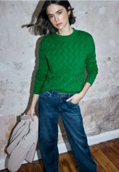 Pullover mit Zopfmuster