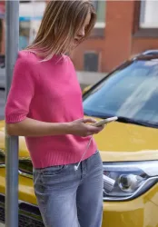 Kurzarm Pullover mit Rundhals