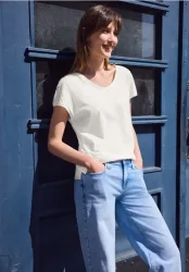 Dropped Shoulder Shirt mit V