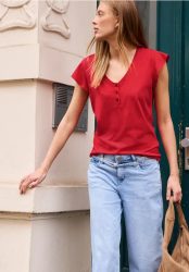 Shirt mit V