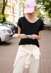 Dropped Shoulder Shirt aus Jersey