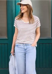 Dropped Shoulder Shirt mit Streifen