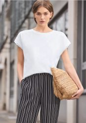 Dropped Shoulder Shirt mit Deko