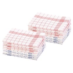 Rosenstein & Söhne 24er-Set Halb-Leinen-Geschirrtücher, 70x50 cm, OEKO-TEX®