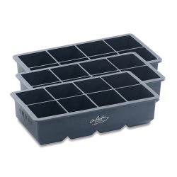 infactory XXXL-Eiswürfelform für 8 Eiswürfel, 5x5x5cm, 3er-Set je 1 Liter