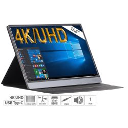 Mobiler IPS-Monitor, 4K UHD, 39,6 cm (15,6
