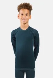 Odlo Performance Warm Base Layer Set für Kinder - Wandern, Skilanglauf - marineblau, 152/164