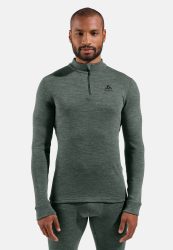 Odlo Merino 260 Base Layer Half-Zip für Herren - Wandern, Ski & Snow - grün, XL