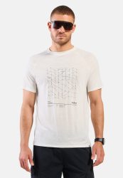 Odlo Merino Tencel Hyper Map T-Shirt für Herren - Wandern, Casual Comfort - beige, XL