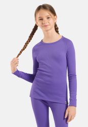 Odlo Active Warm Base Layer Shirt für Kinder - Wandern, Ski & Snow - lila, 104