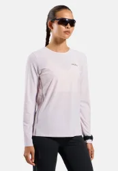 Odlo Zeroweight Chill-Tec Langarm-Laufshirt für Damen - Training, Running - pink, XL