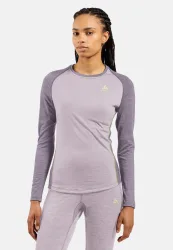 Odlo Natural Performance Wool 150 Base Layer Shirt für Damen - Wandern, Ski & Snow - lila, XS