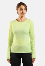 Odlo X-Alp 115 Langarm-Laufshirt für Damen - Trail Running, Wandern - grün, S