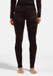 Odlo Merino Ridgelines Base Layer Tights für Damen - Wandern, Ski & Snow - maron, S
