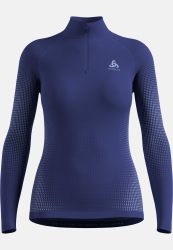 Odlo Performance Warm Base Layer Half-Zip für Damen - Skilanglauf, Ski & Snow - lila, S