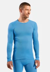 Odlo Active Warm Base Layer Shirt für Herren - Wandern, Ski & Snow - blau, M