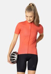 Odlo Zeroweight Chill-Tec Rad-Shirt Full-Zip für Damen - Radsport - rot, S