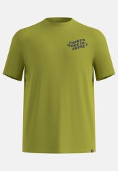 Odlo Cotton Blend There's More Out There T-Shirt für Herren - Wandern, Casual Comfort - grün, XXL