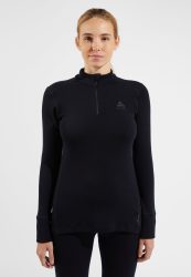 Odlo Merino 260 Base Layer Half-Zip für Damen - Wandern, Ski & Snow - schwarz, XS