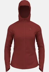 Odlo Ascent 220 Hoodie Full-Zip für Damen - Wandern, Ski & Snow - rot, XS