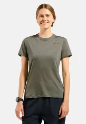 Odlo Odlo X Pow Merino Tencel T-Shirt für Damen - Wandern, Casual Comfort - grün, S