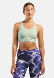 Odlo Seamless Medium - Padded Sport BH für Damen - Training, Radsport - grün, L