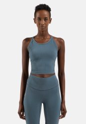 Odlo Active 365 2-In-1 Seamless Lauf-Crop-Tank für Damen - Training, Running - grün, L