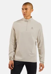 Odlo Zeroweight Warm Lauf-Mid Layer Half-Zip für Herren - Running - beige, S