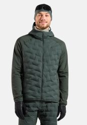 Odlo Zeroweight Insulator Langlauf-Hoodie Full-Zip für Herren - Skilanglauf, Ski & Snow - grün, S