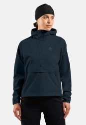 Odlo Zeroweight Pro Windproof Anorak Langlaufjacke für Damen - Skilanglauf - marineblau, M