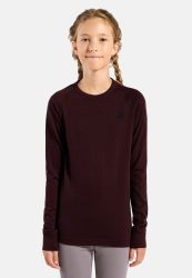 Odlo Merino 200 Base Layer Shirt für Kinder - Wandern, Ski & Snow - maron, 140