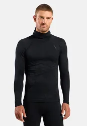 Odlo Performance Warm Blackcomb Base Layer mit Gesichtsmaske für Herren - Trail Running, Skilanglauf - schwarz, S