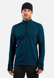 Odlo X-Alp Lauf-Mid Layer Half-Zip für Herren - Trail Running, Wandern - marineblau, L