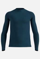 Odlo Seamless Performance Wool Base Layer Shirt für Herren - Wandern, Skilanglauf - marineblau, M